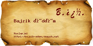 Bajzik Ádám névjegykártya